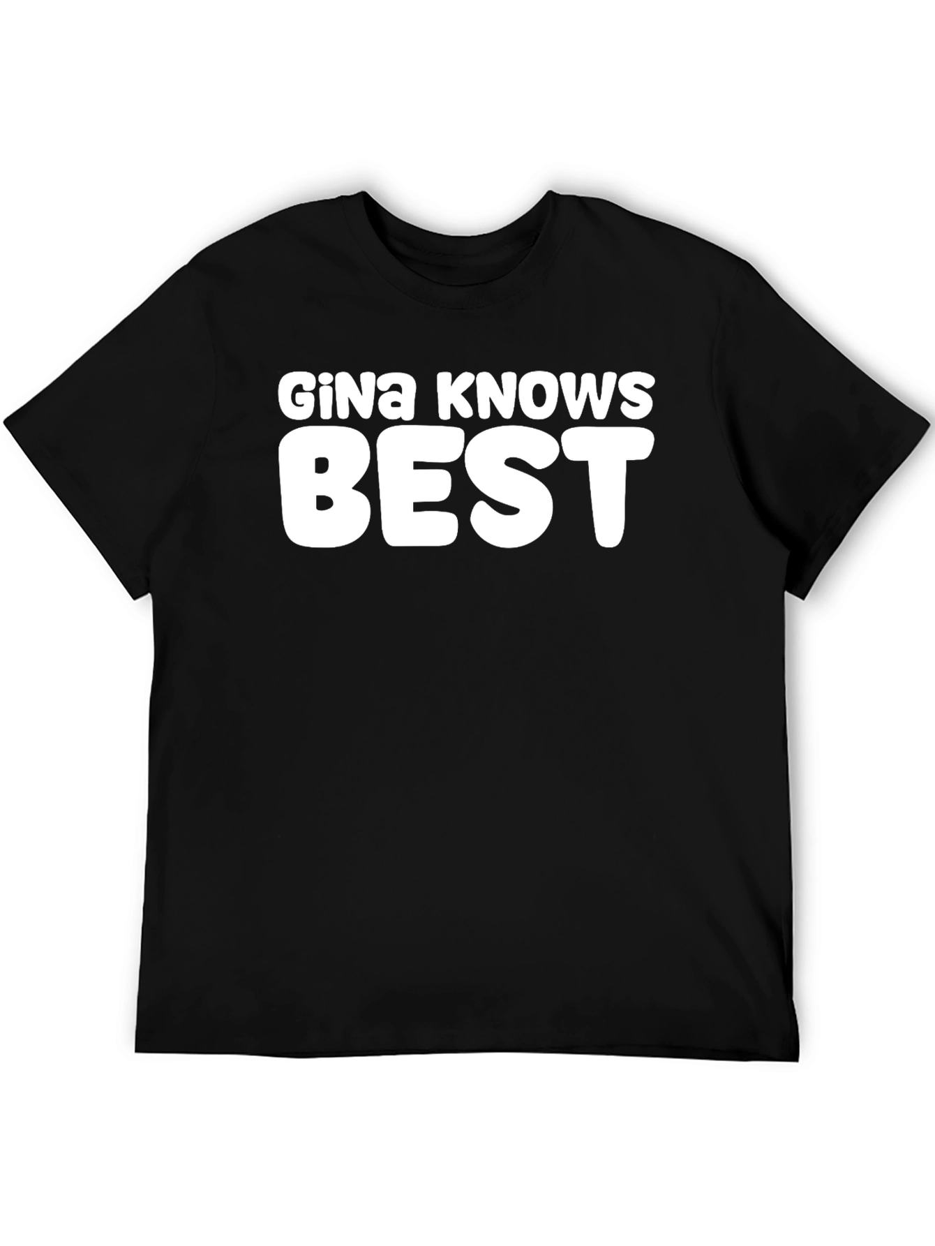 Gina Knows Best Black Graphic Tee