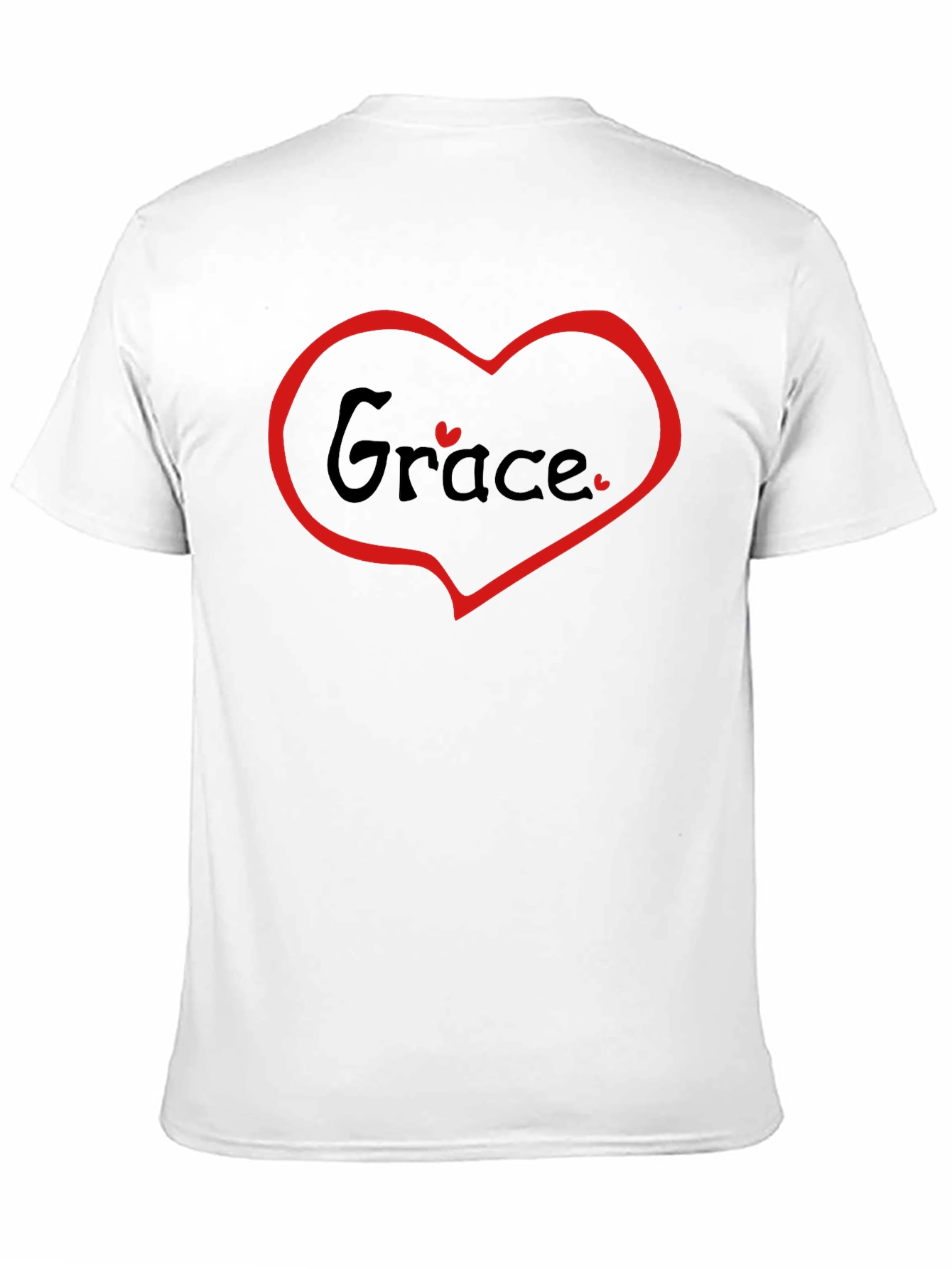 Grace Heart Graphic Tee - Black Cotton Blend