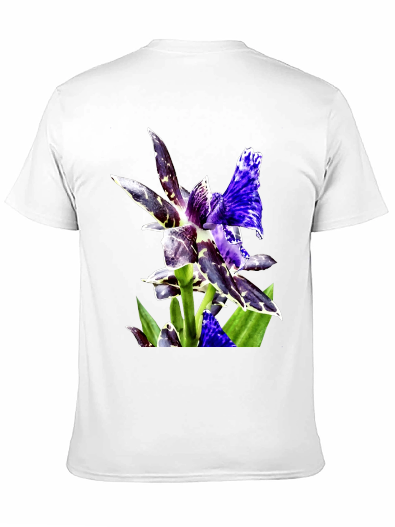 Botanical Orchid Graphic Tee - Black