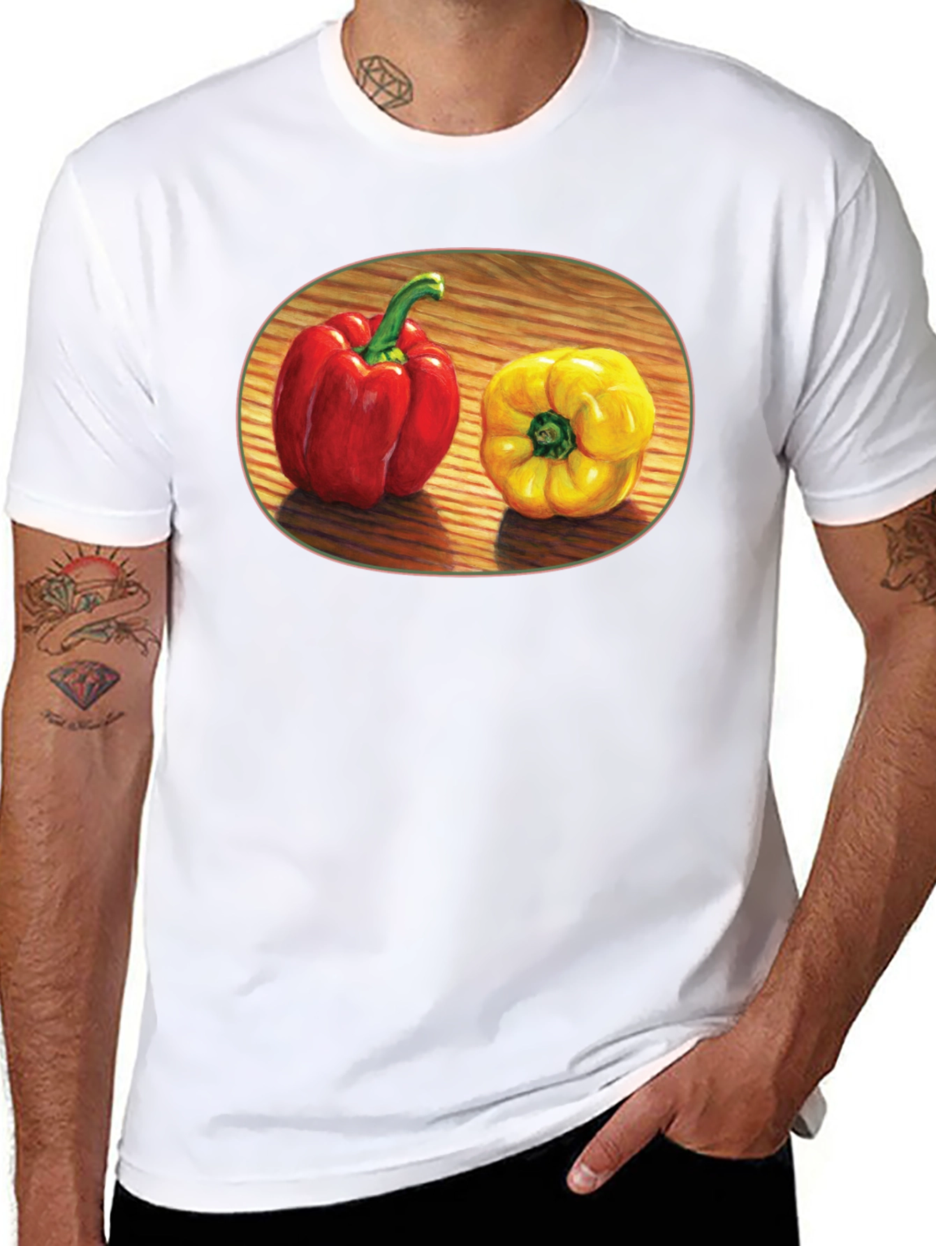 Red & Yellow Pepper Graphic Tee