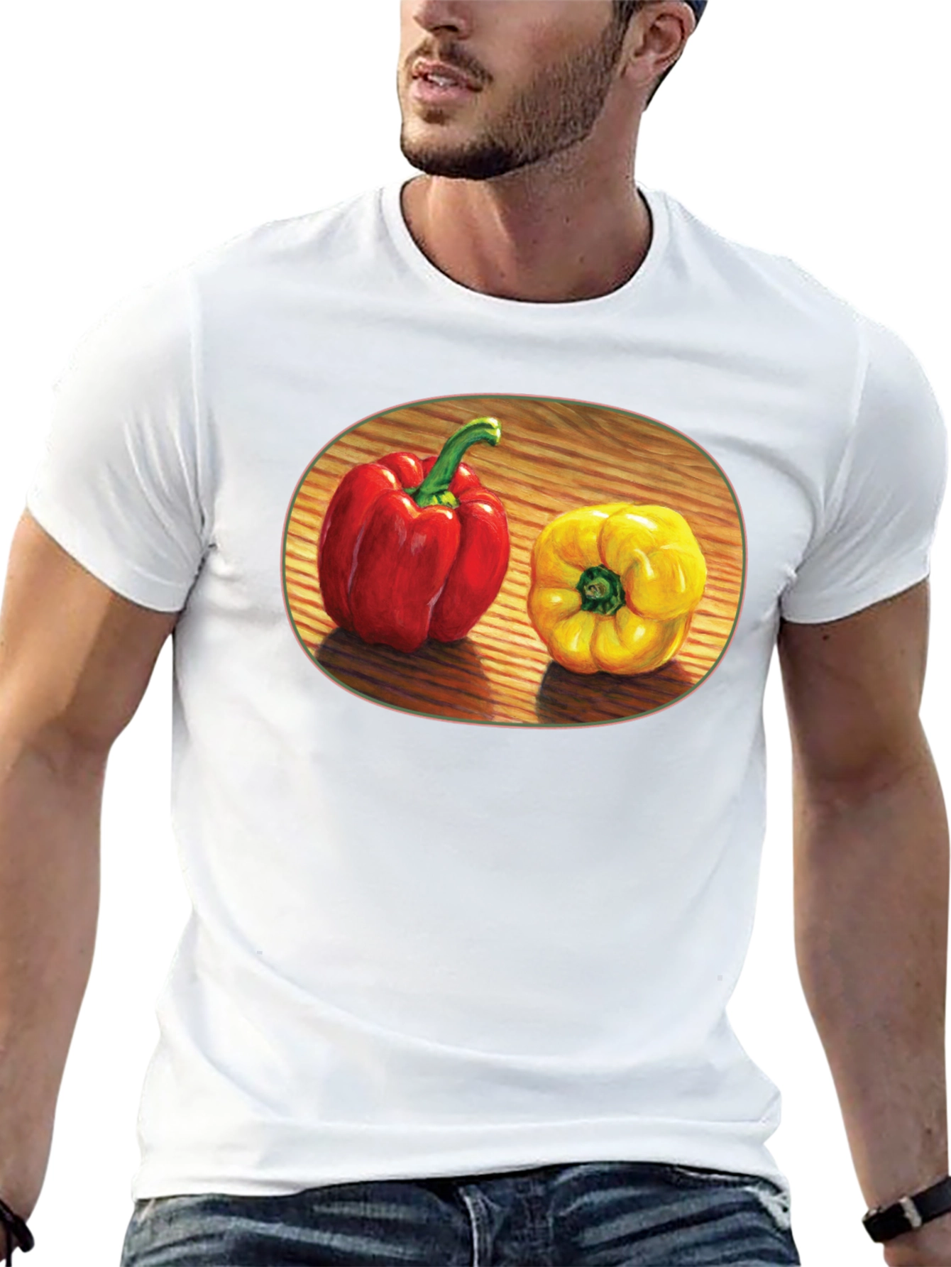 Red & Yellow Pepper Graphic Tee