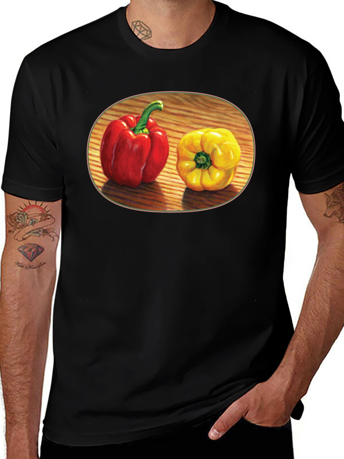 Red & Yellow Pepper Graphic Tee