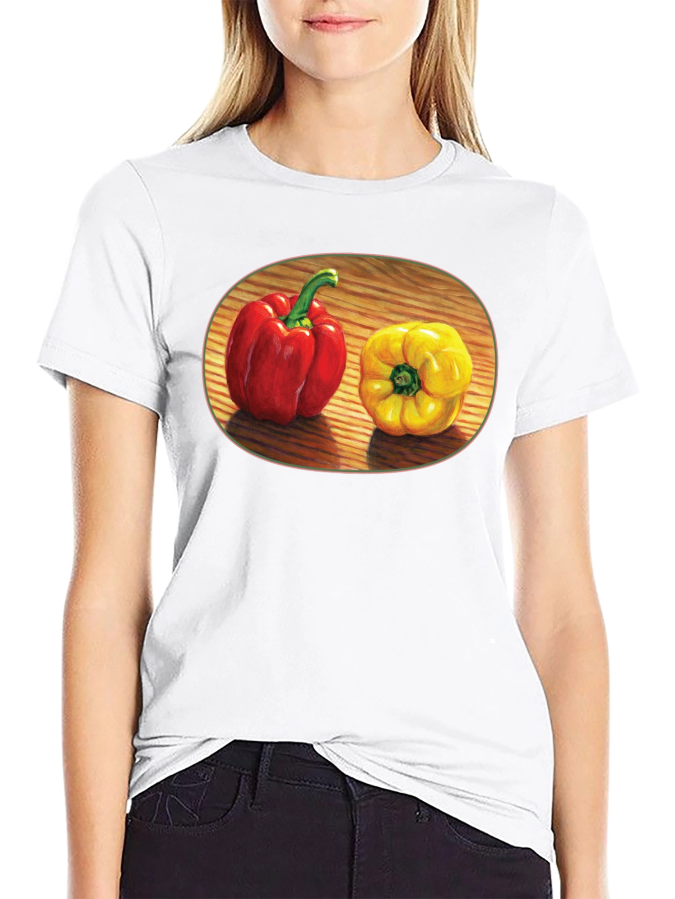 Red & Yellow Pepper Graphic Tee