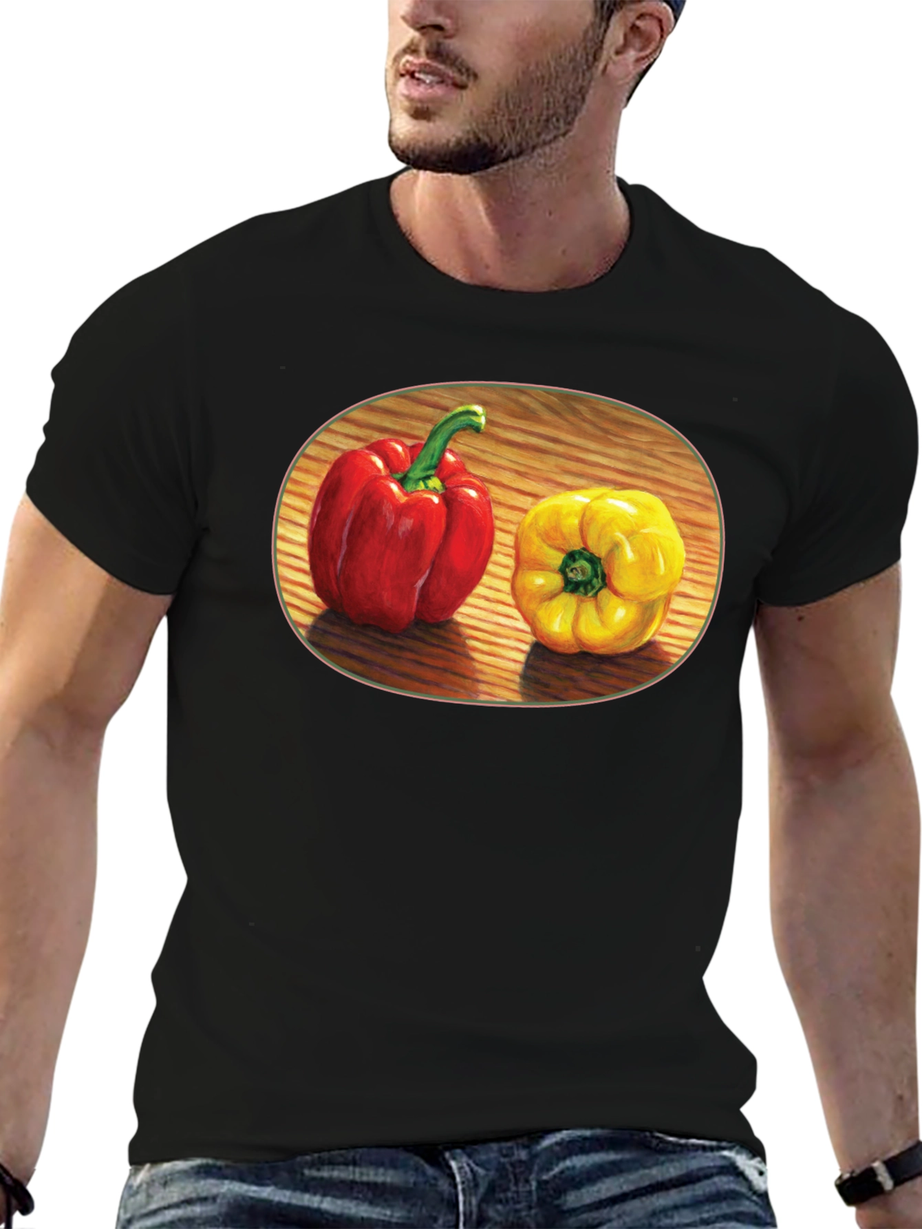 Red & Yellow Pepper Graphic Tee
