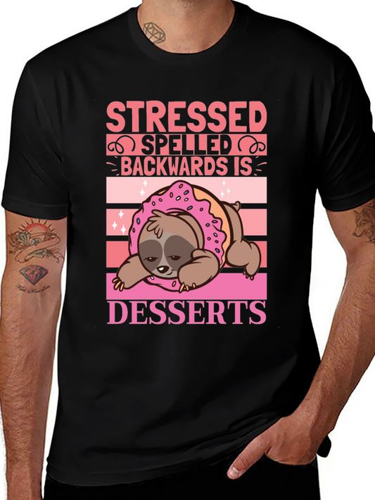 Stressed Spelled Backwards is Desserts Sloth T-Shirt