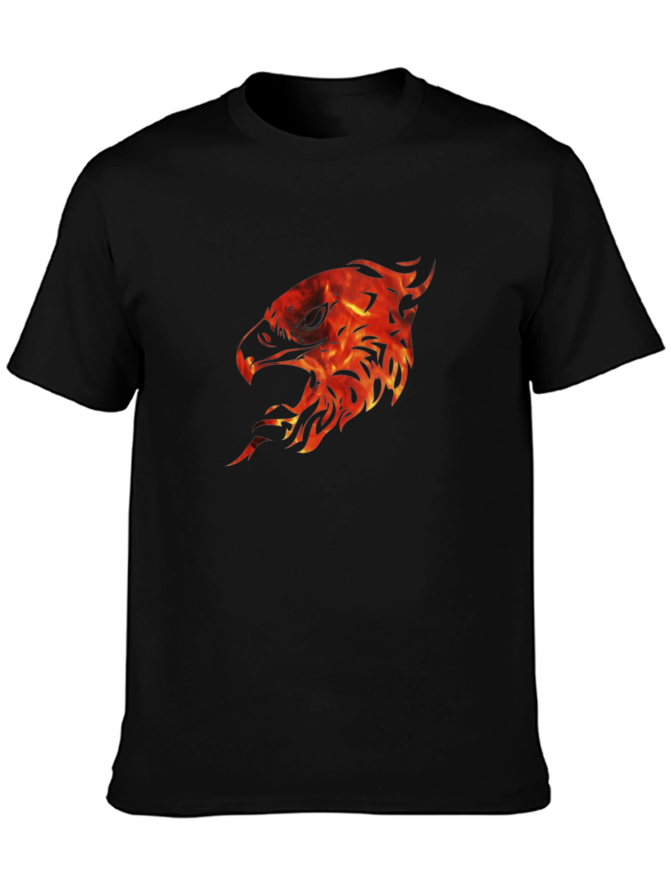 Fiery Eagle Graphic Tee - Mens Black T-Shirt