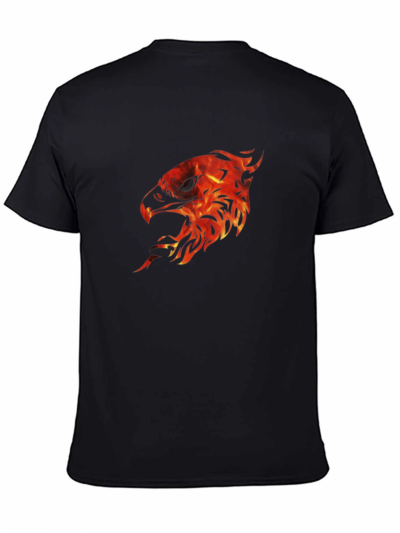Fiery Eagle Graphic Tee - Mens Black T-Shirt