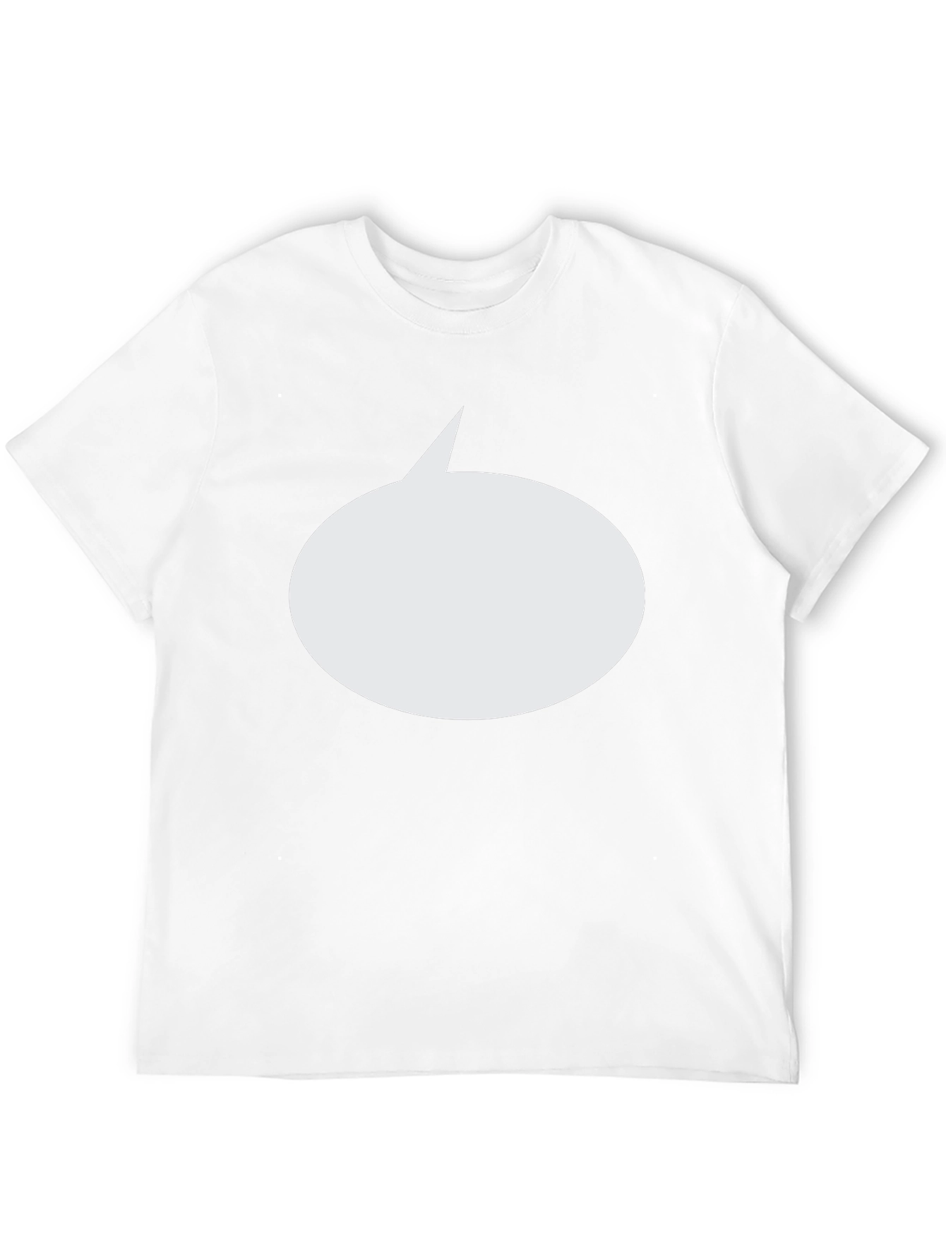 Mens Black T-Shirt with Blank Speech Bubble Design