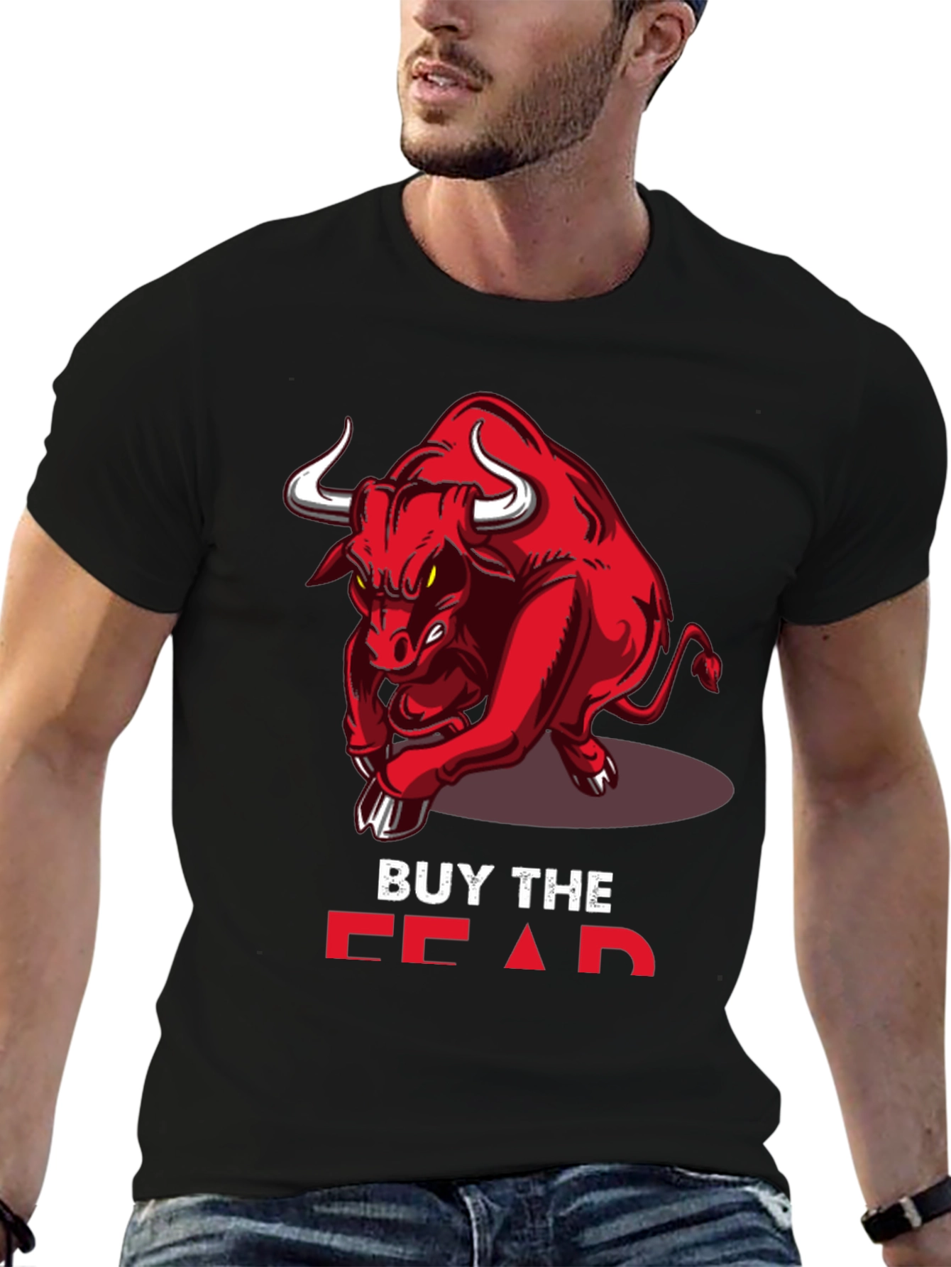 Buy the Fear Red Bull Black T-Shirt