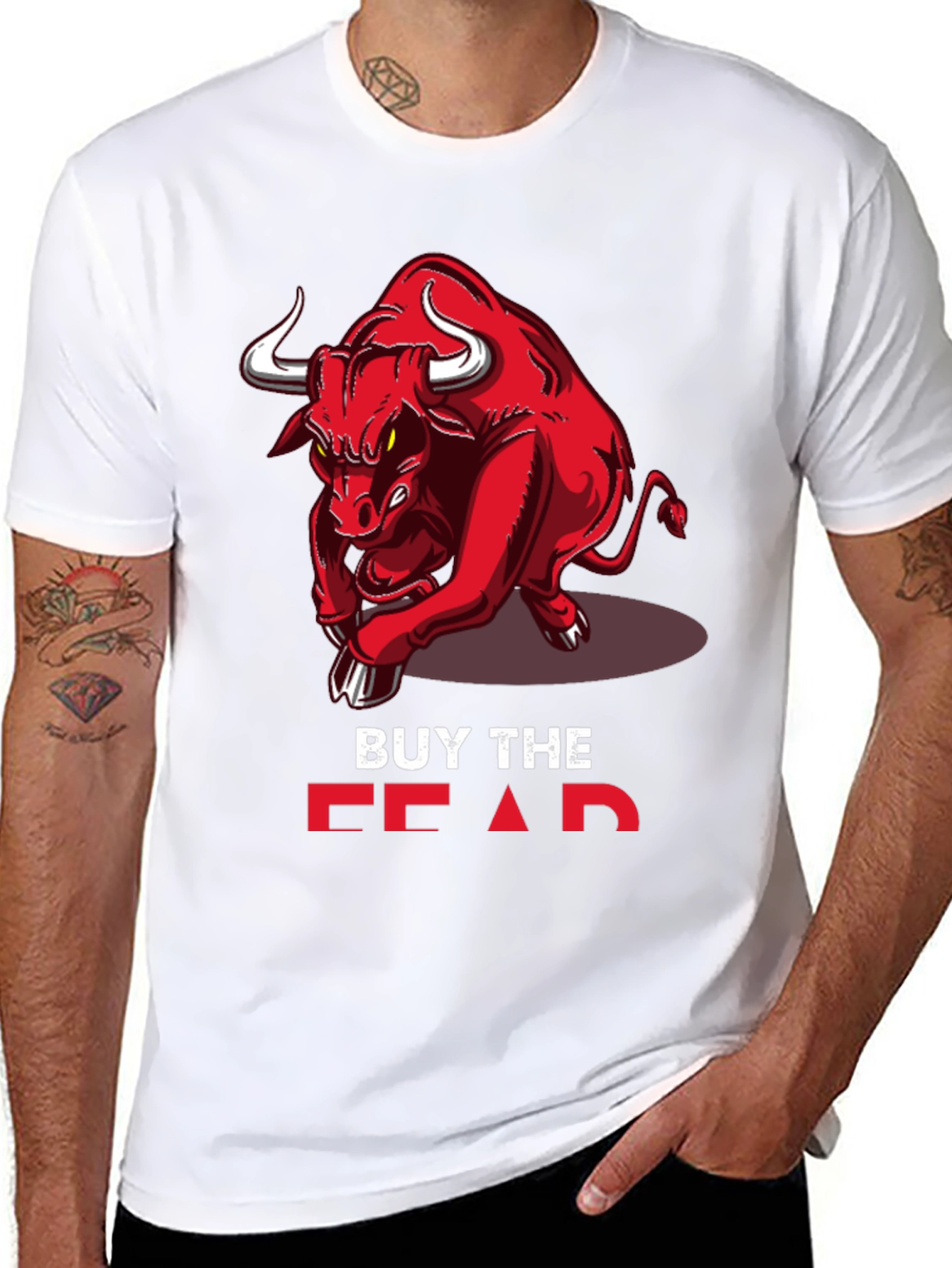 Buy the Fear Red Bull Black T-Shirt