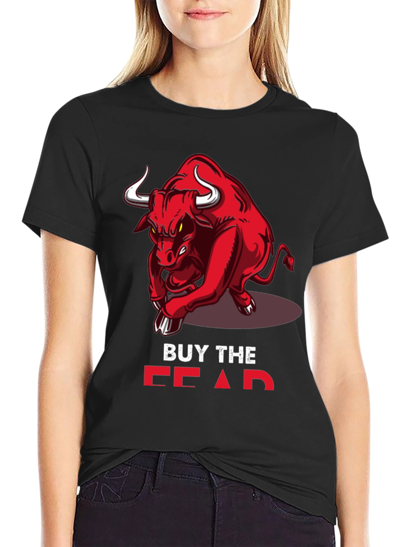 Buy the Fear Red Bull Black T-Shirt