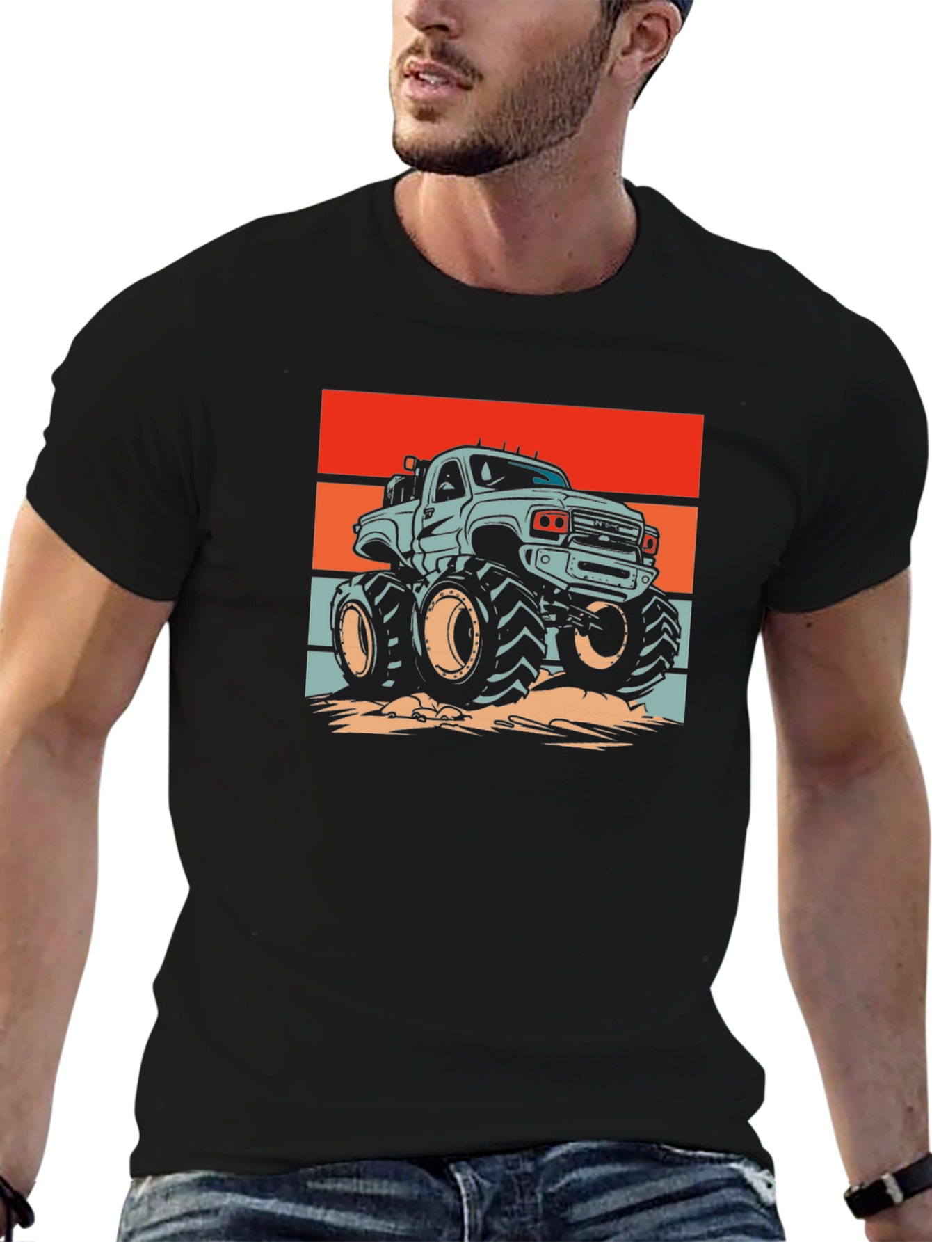 Monster Truck Graphic Tee - Retro Style