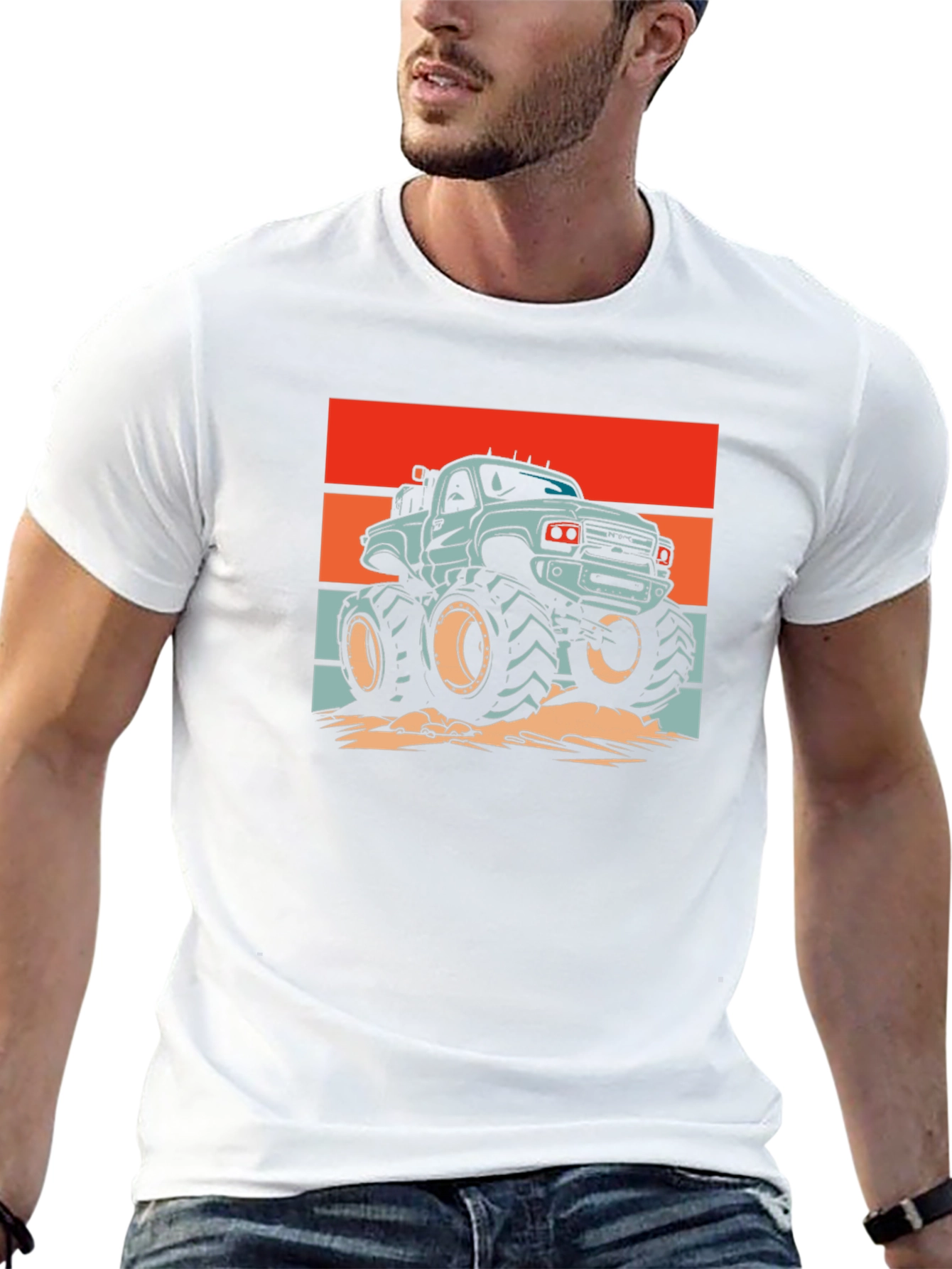 Monster Truck Graphic Tee - Retro Style