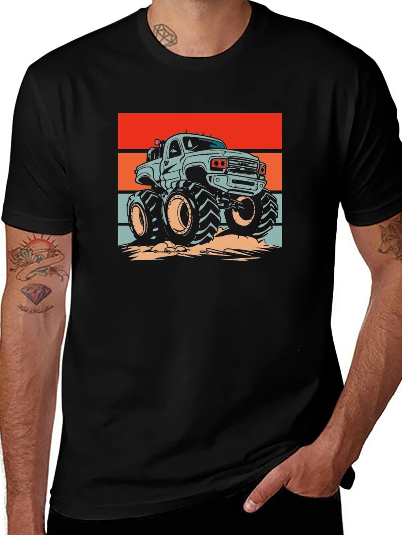 Monster Truck Graphic Tee - Retro Style