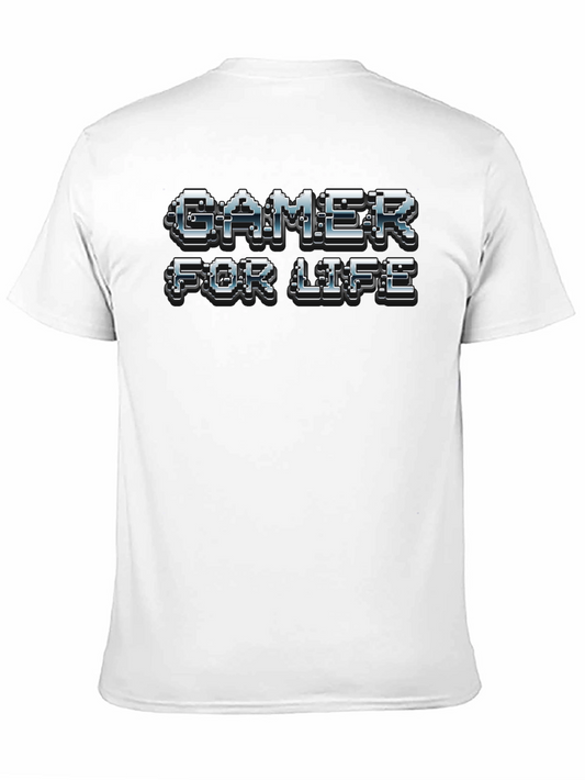Gamer For Life Black Cotton T-Shirt