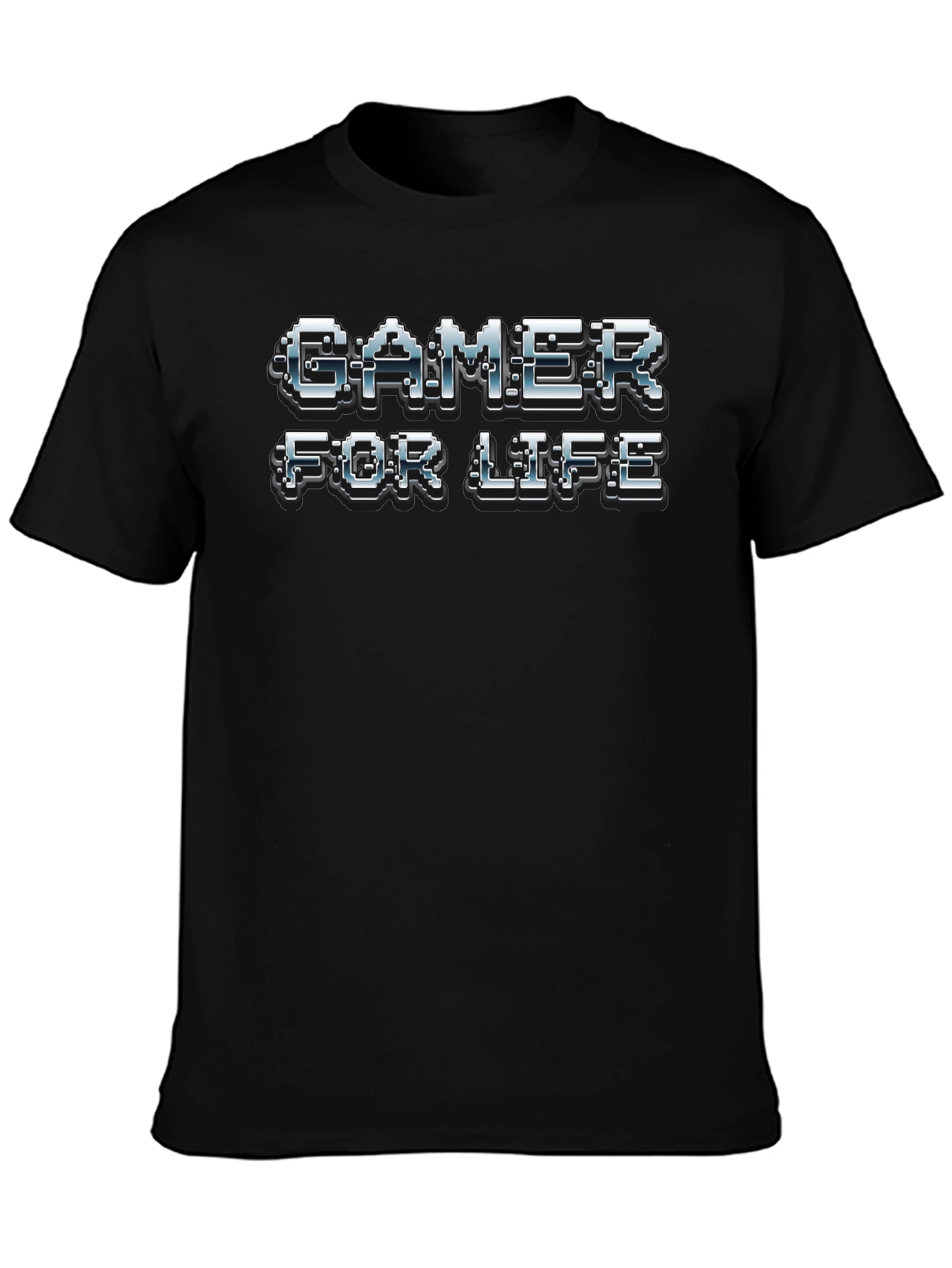 Gamer For Life Black Cotton T-Shirt