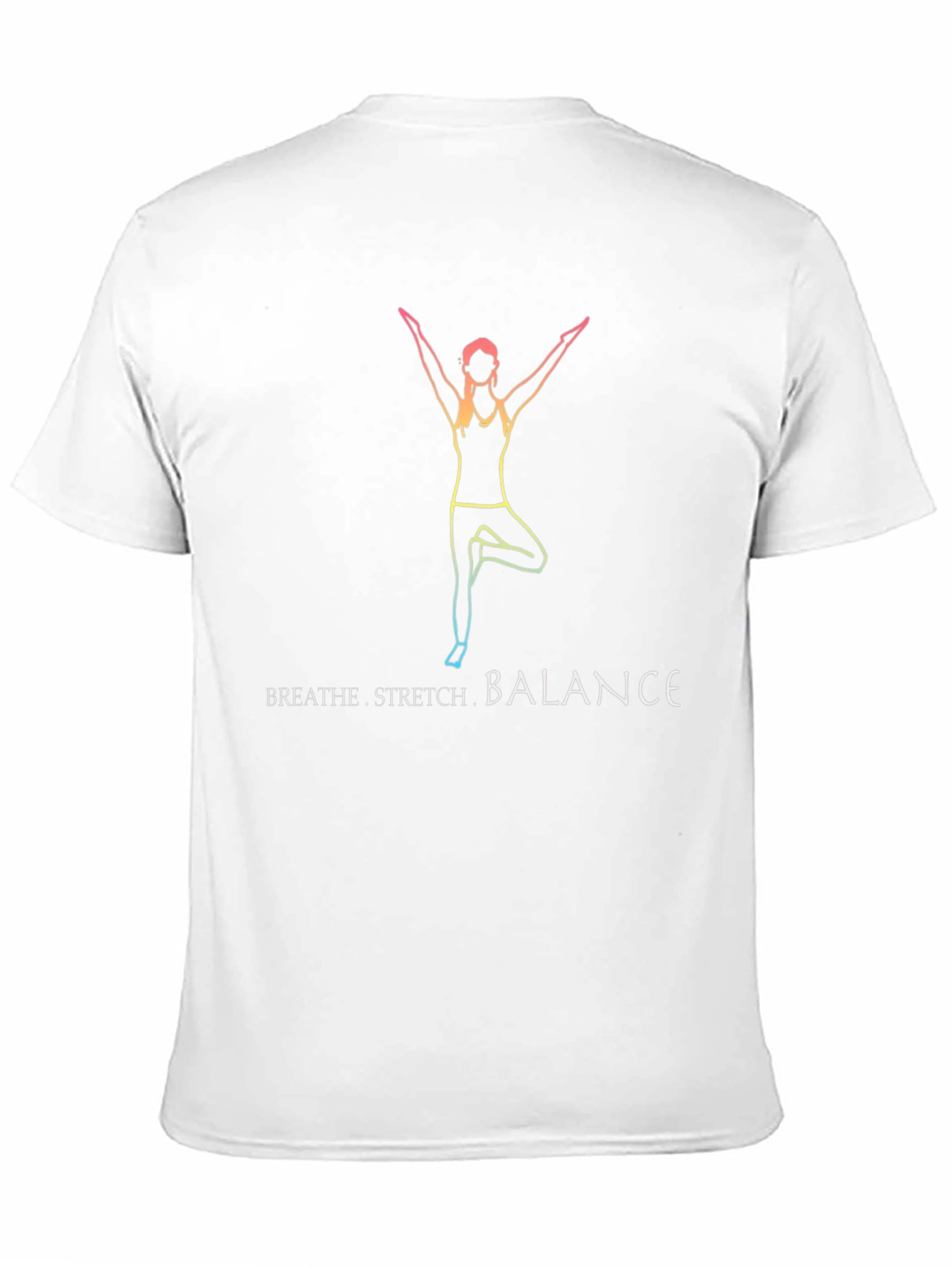Yoga Pose Graphic T-Shirt - Breathe Stretch Balance