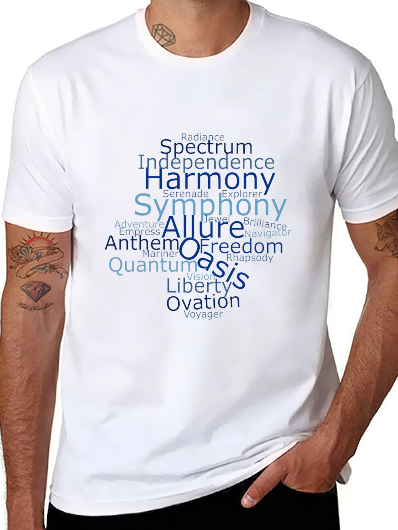 Word Cloud Cruise Ship Names Graphic T-Shirt