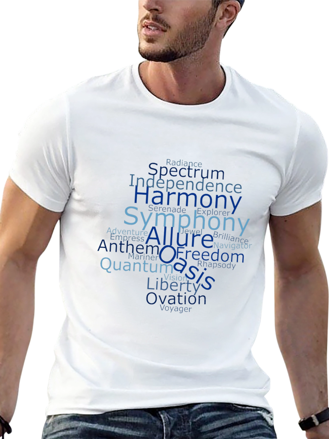 Word Cloud Cruise Ship Names Graphic T-Shirt