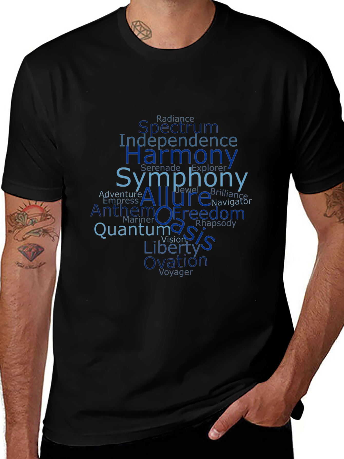 Word Cloud Cruise Ship Names Graphic T-Shirt