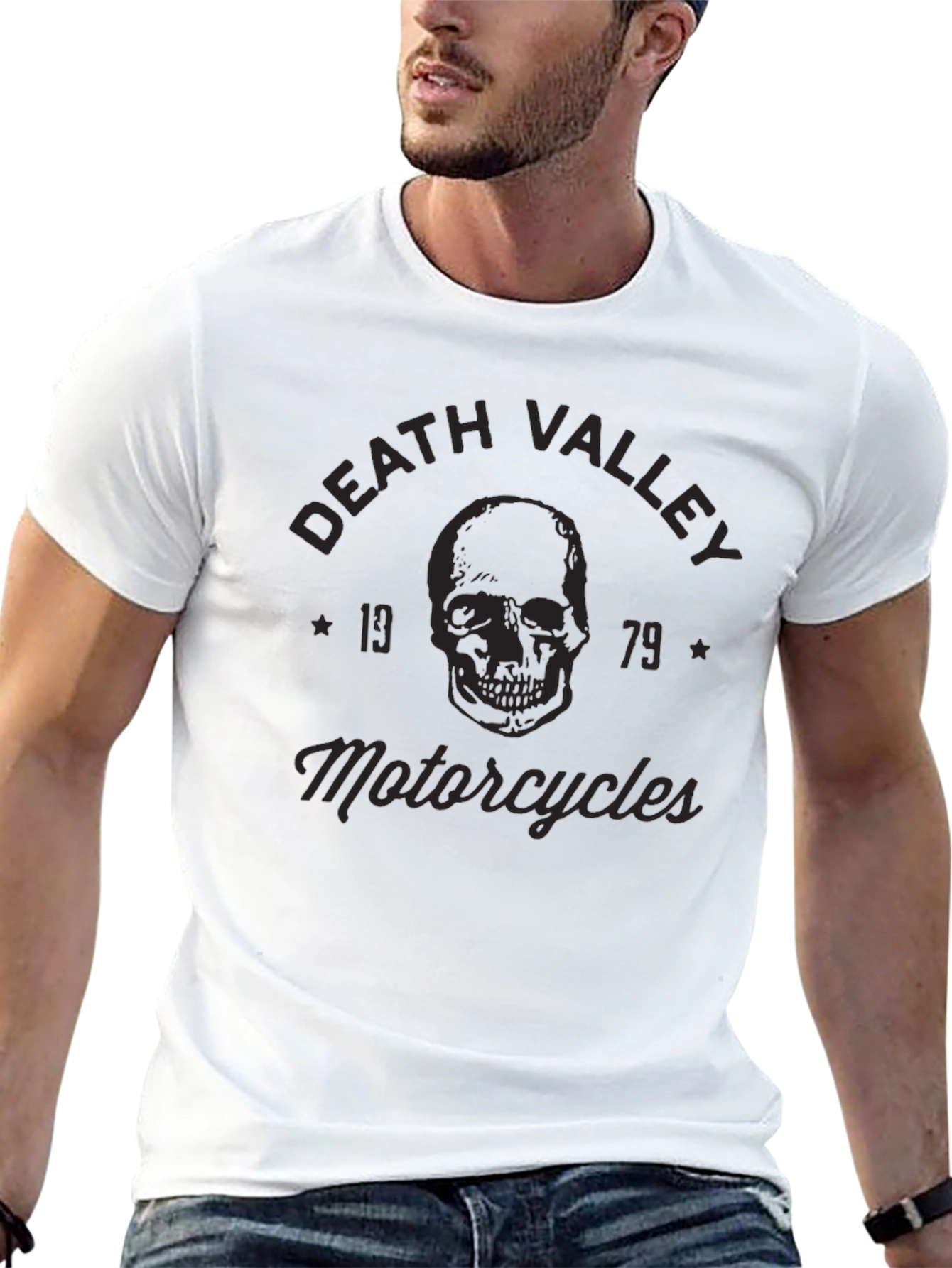Death Valley Motorcycles T-Shirt - Skull Graphic Tee