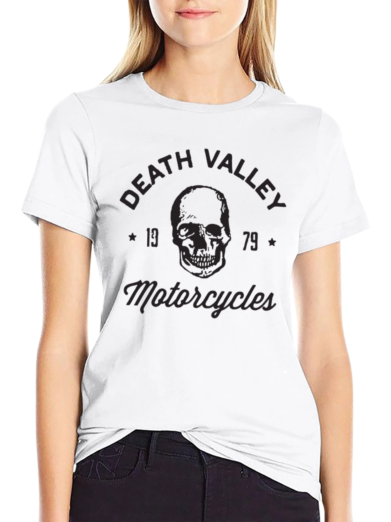 Death Valley Motorcycles T-Shirt - Skull Graphic Tee