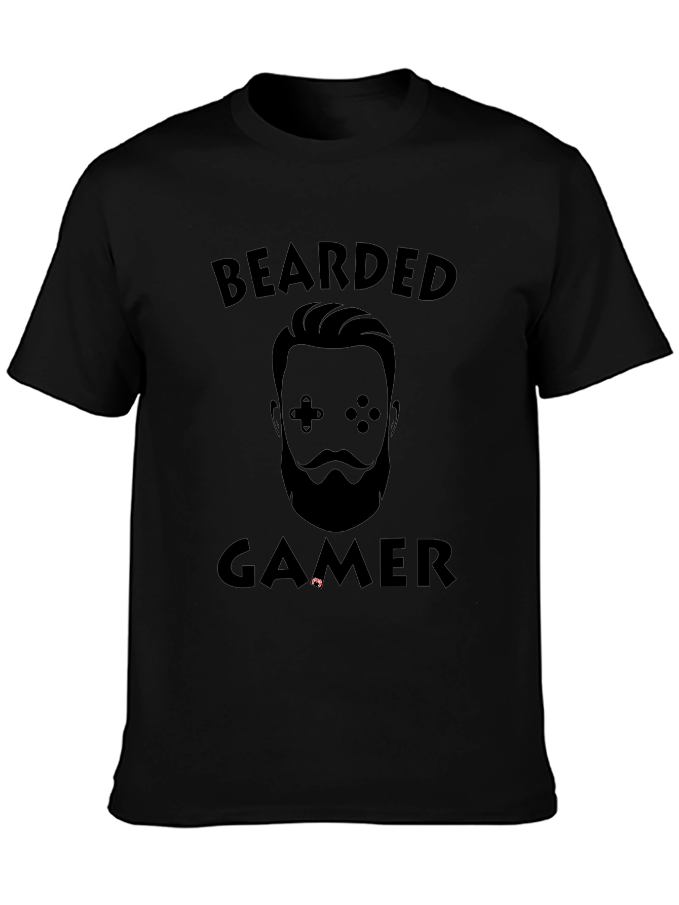 Bearded Gamer Black T-Shirt