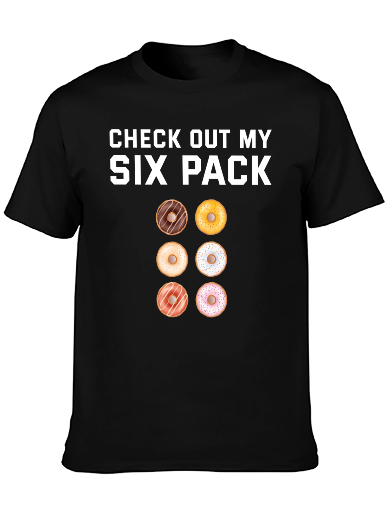 Donut Six Pack T-Shirt - Funny Gym Tee