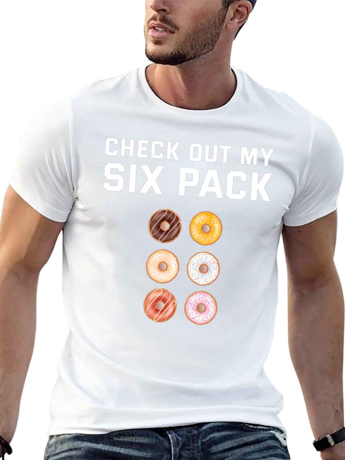 Donut Six Pack T-Shirt - Funny Gym Tee