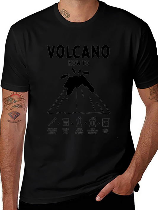 Volcano How To Black Graphic T-Shirt