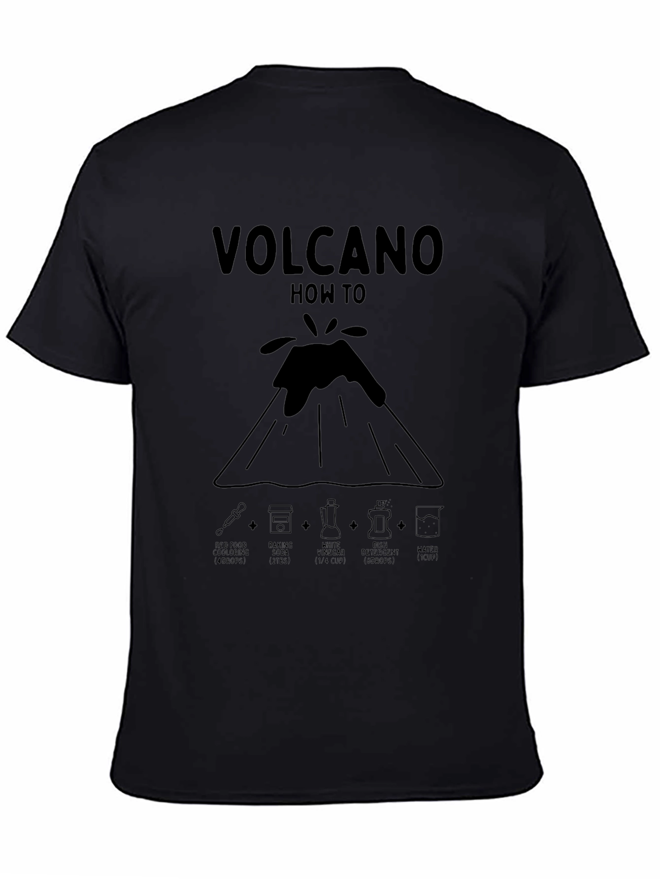 Volcano How To Black Graphic T-Shirt