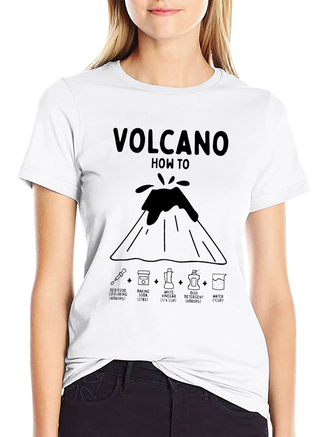 Volcano How To Black Graphic T-Shirt
