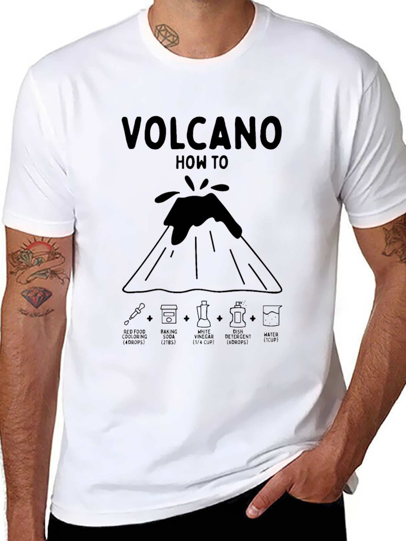 Volcano How To Black Graphic T-Shirt