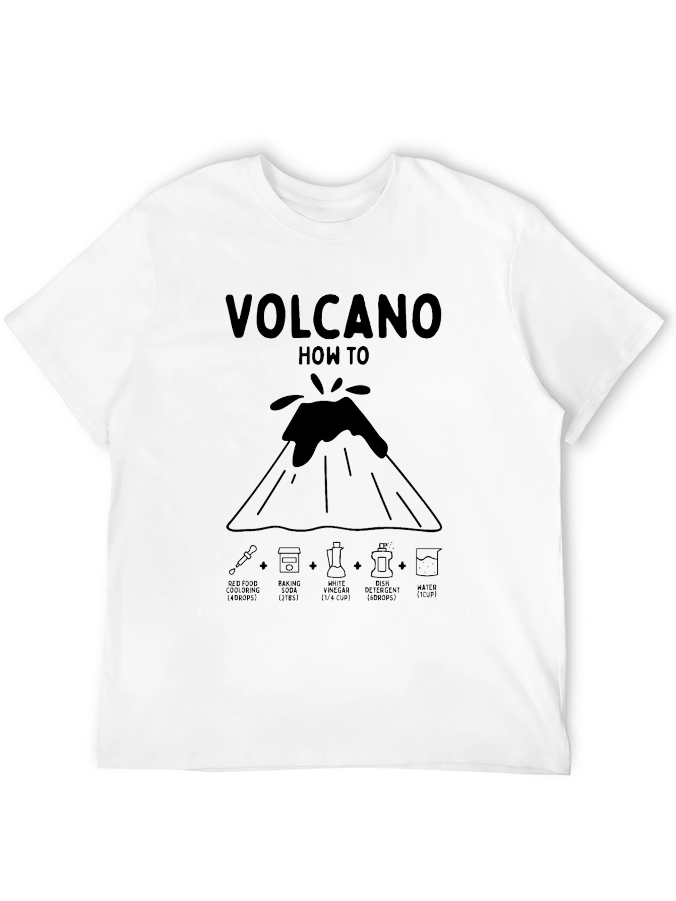 Volcano How To Black Graphic T-Shirt