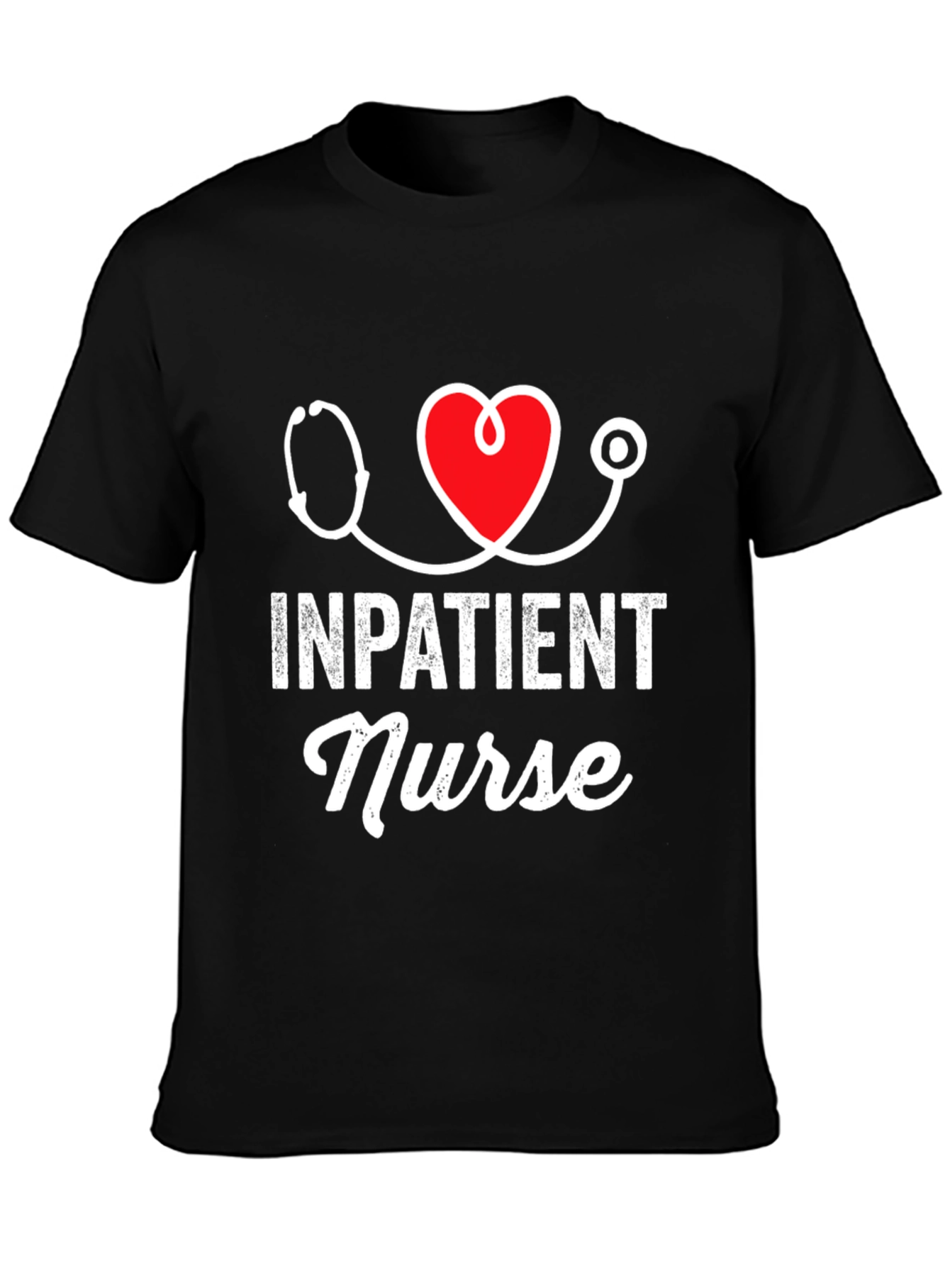 Inpatient Nurse T-Shirt - Stethoscope Heart Graphic Tee