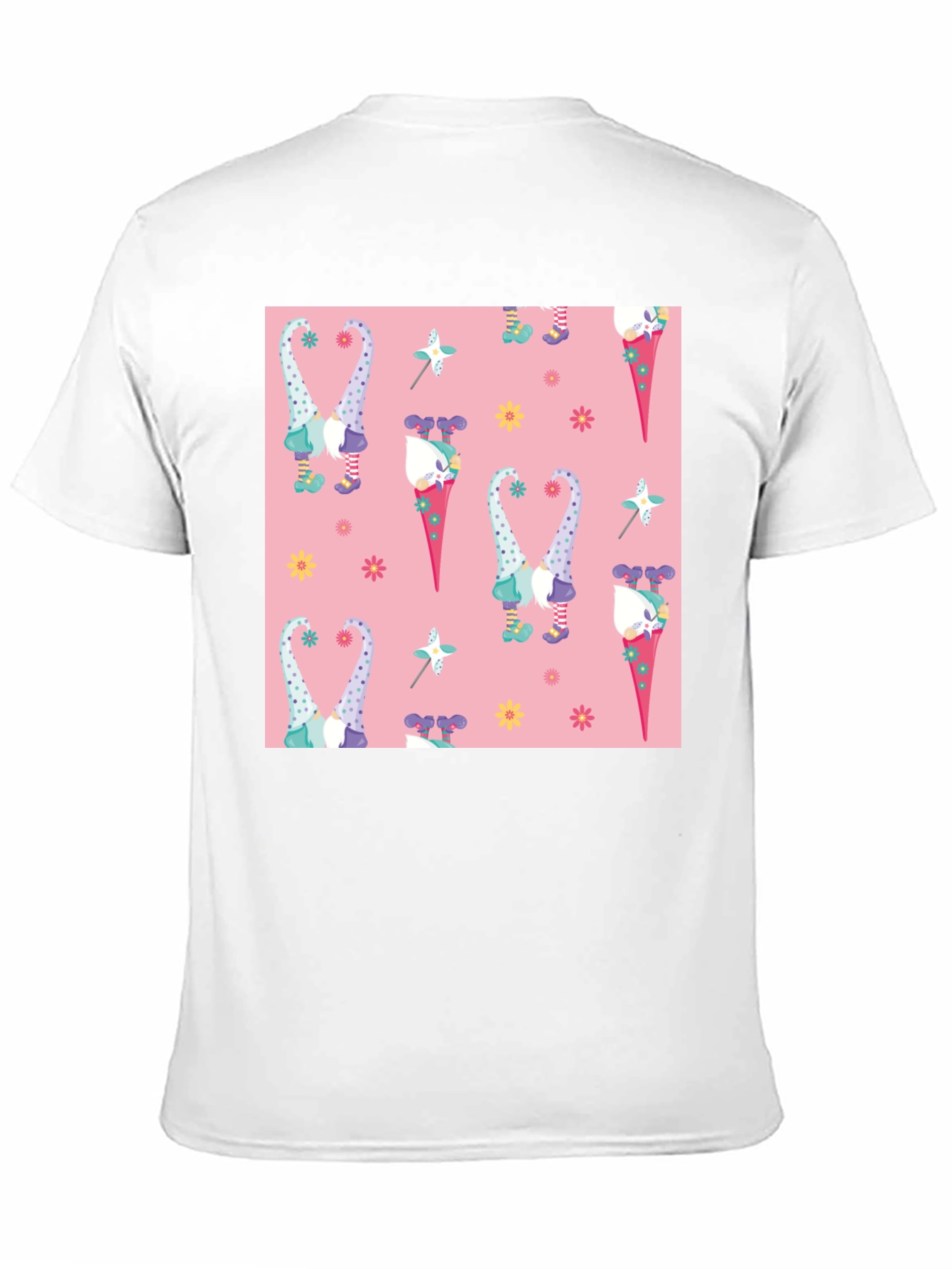 Novelty Gnome Pattern T-Shirt