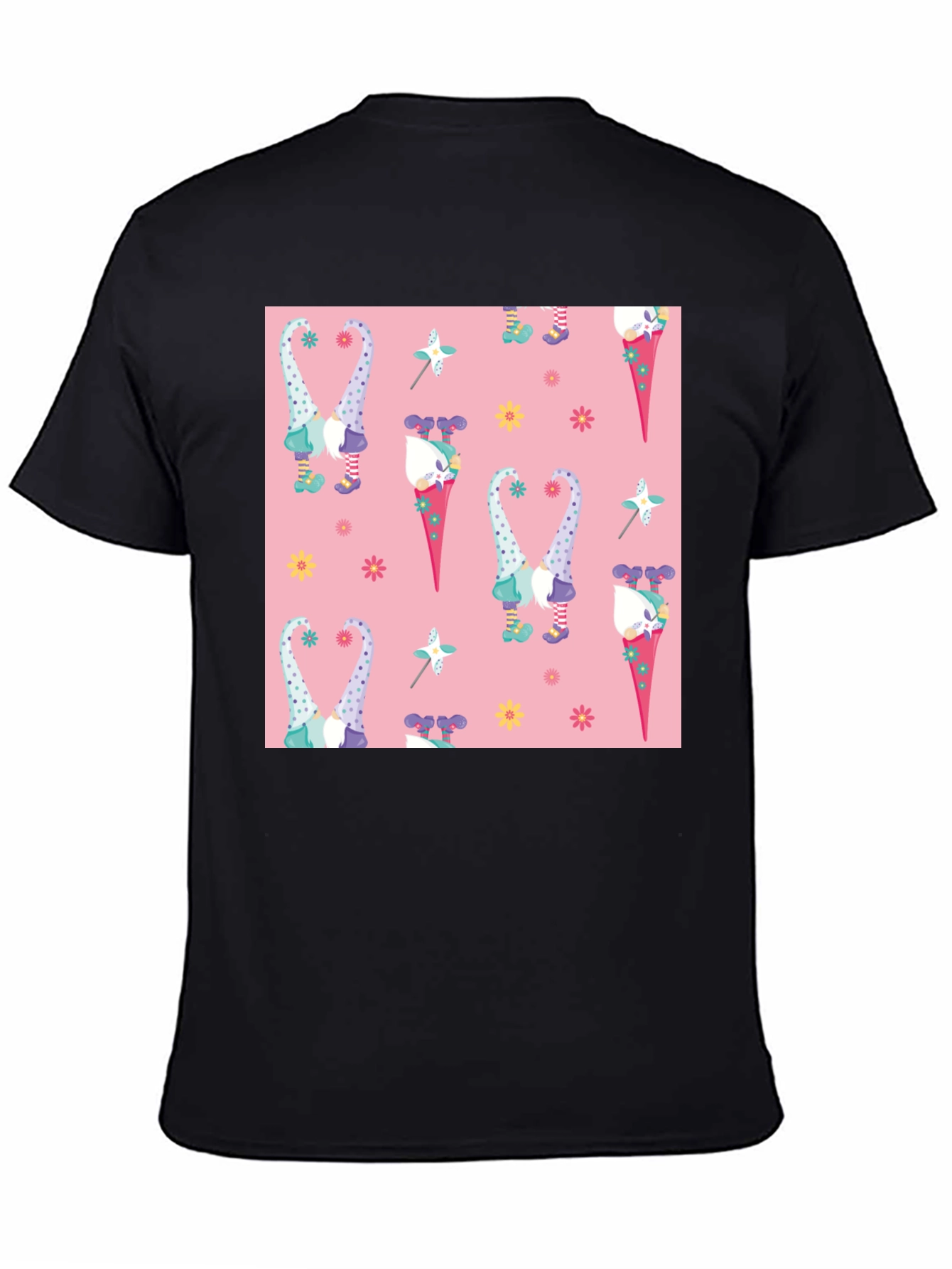 Novelty Gnome Pattern T-Shirt