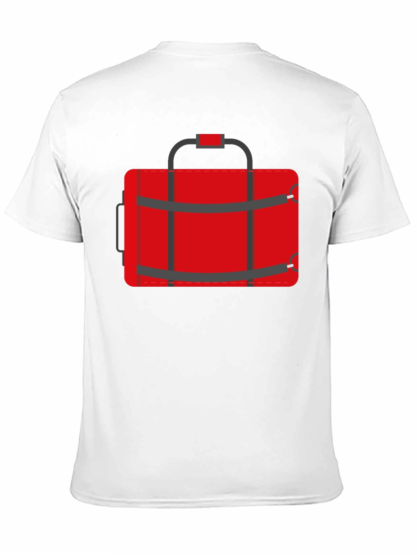 Red Duffle Bag Graphic T-Shirt - Casual Style