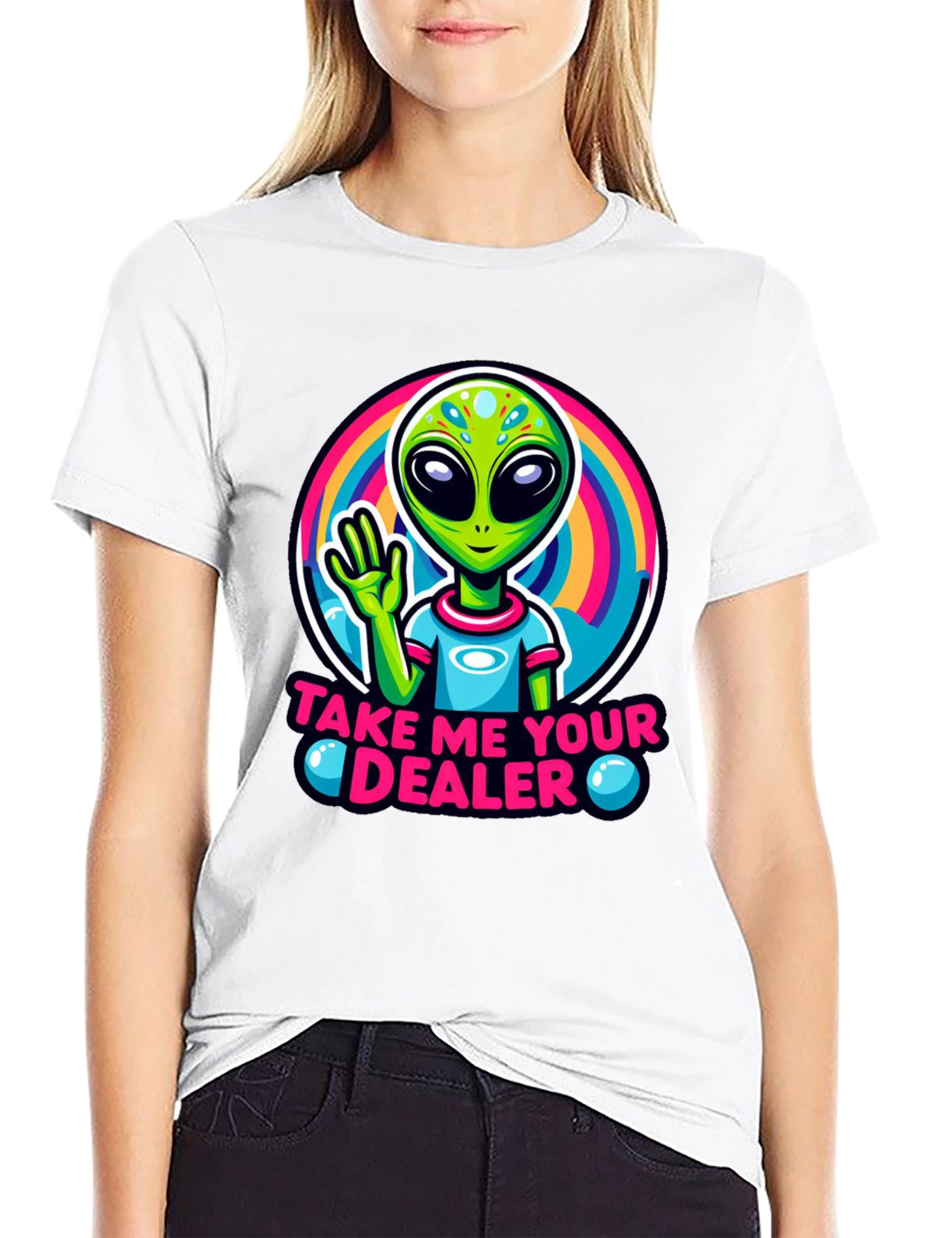 Take Me to Your Dealer Alien Graphic Tee