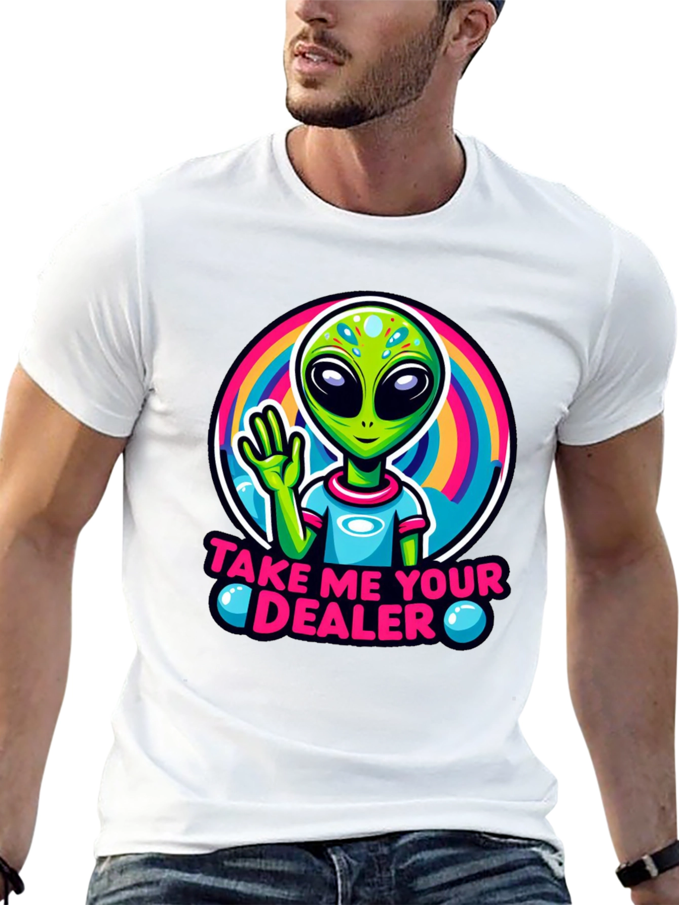 Take Me to Your Dealer Alien Graphic Tee