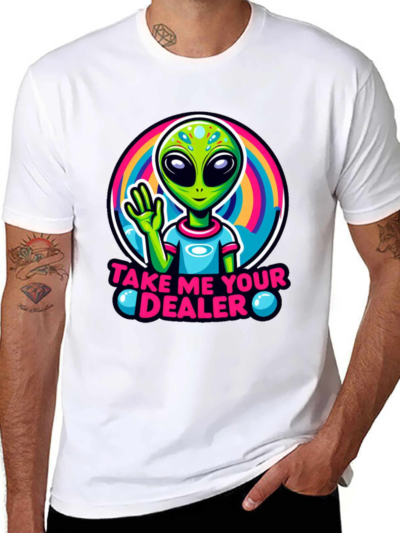 Take Me to Your Dealer Alien Graphic Tee