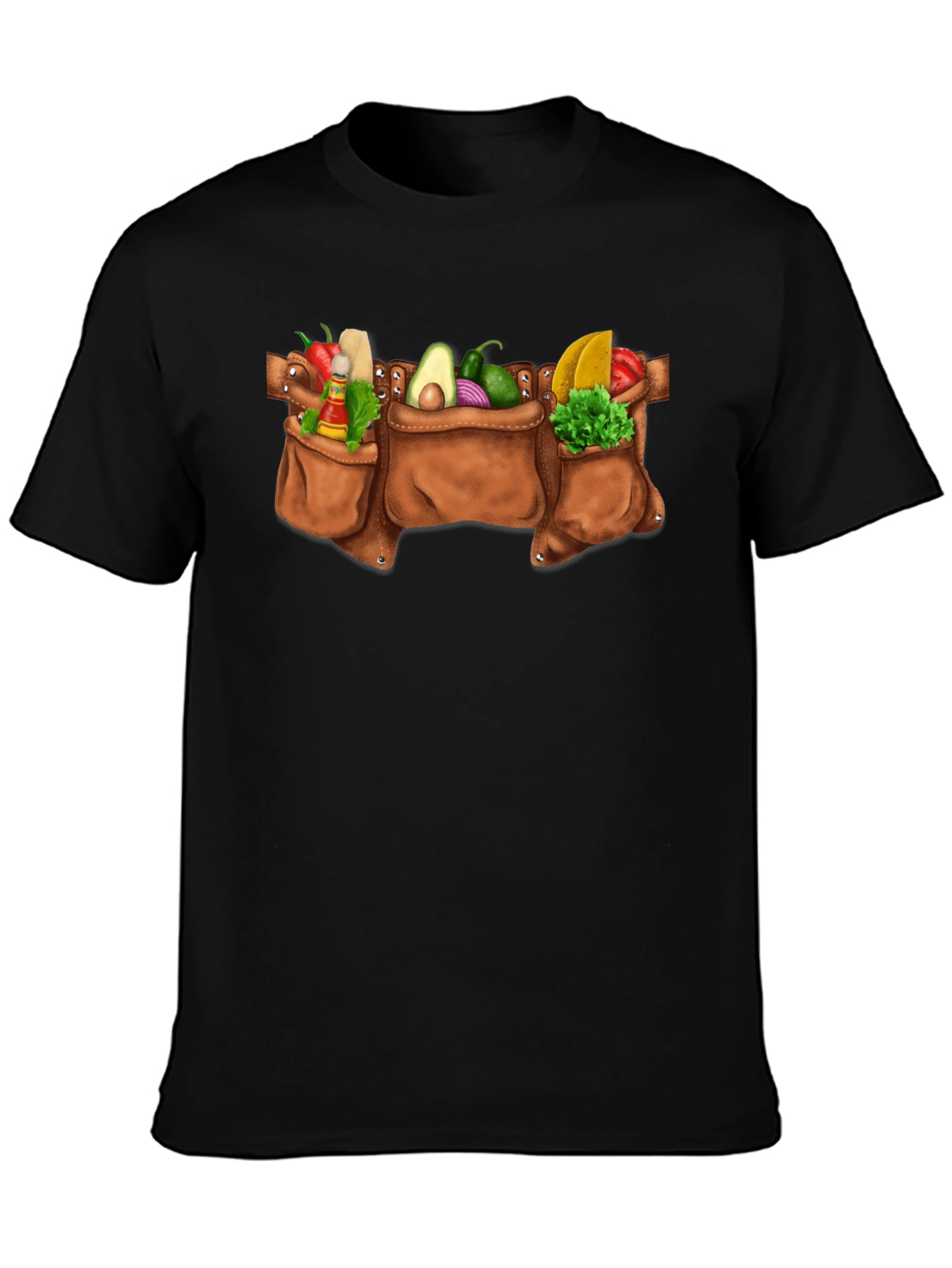 Taco Tool Belt Graphic Tee - Black Cotton T-Shirt