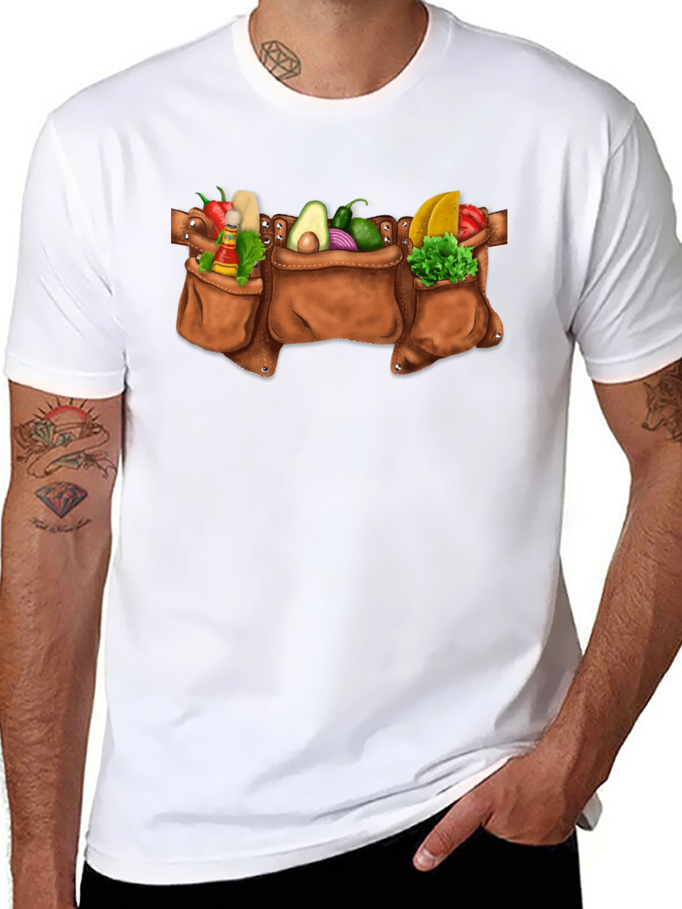 Taco Tool Belt Graphic Tee - Black Cotton T-Shirt
