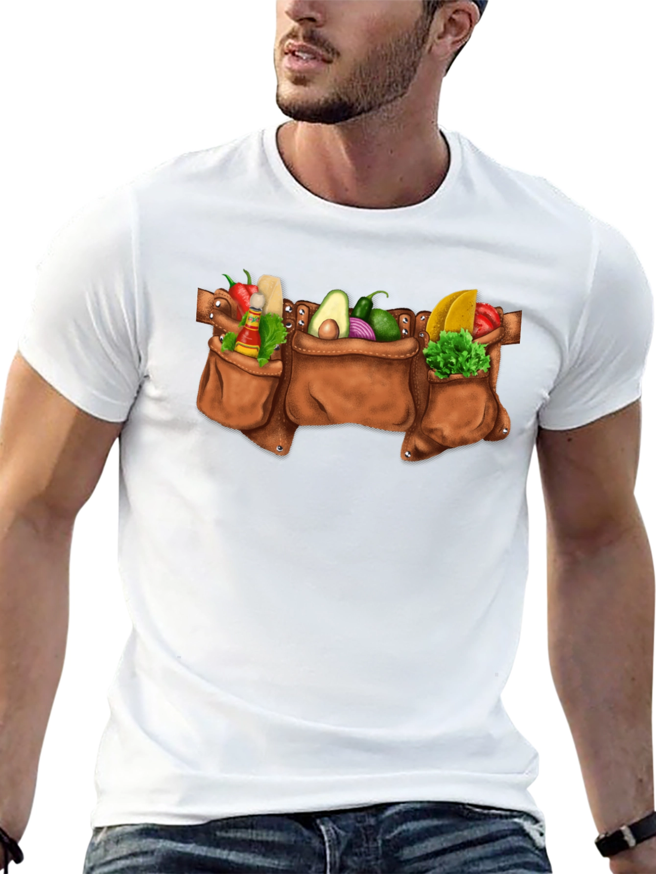 Taco Tool Belt Graphic Tee - Black Cotton T-Shirt