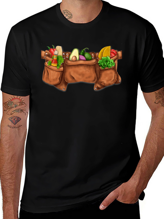 Taco Tool Belt Graphic Tee - Black Cotton T-Shirt
