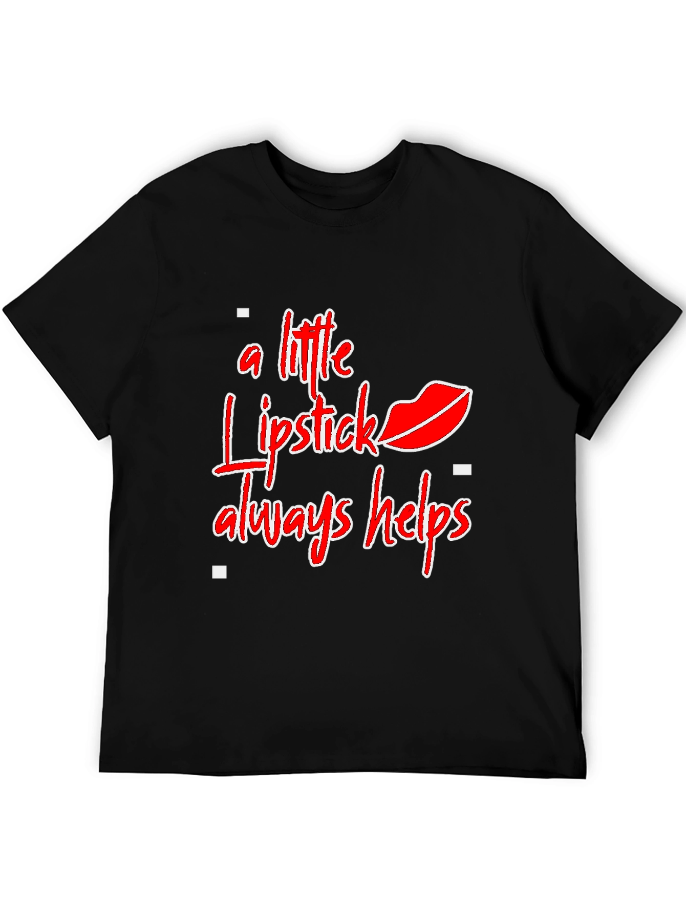 Lipstick Helps Graphic Tee - Stylish Statement Shirt