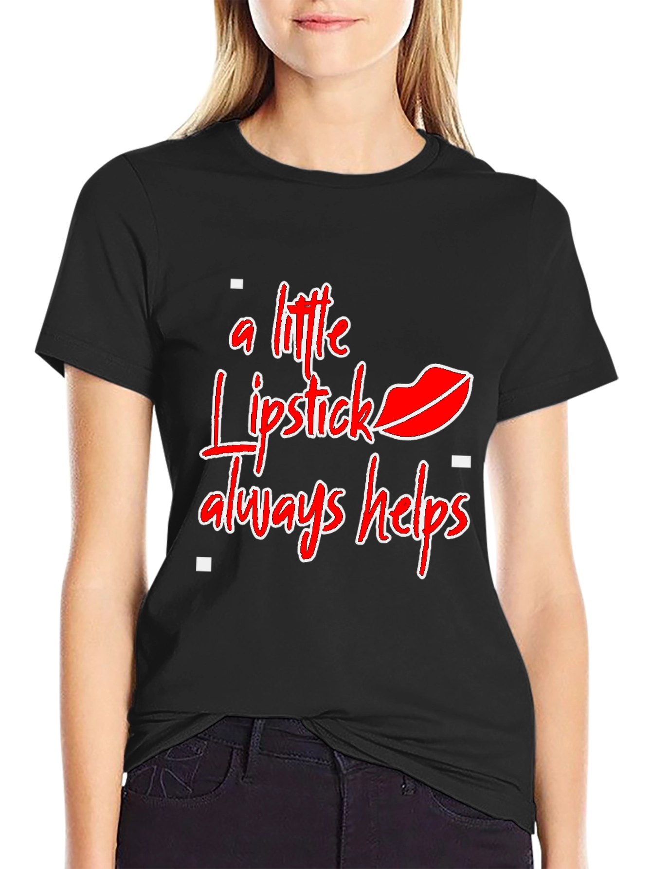 Lipstick Helps Graphic Tee - Stylish Statement Shirt