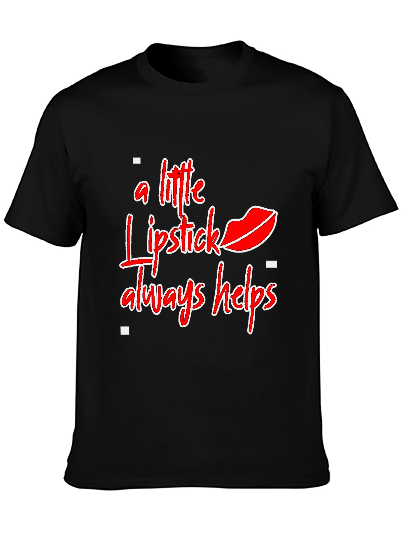 Lipstick Helps Graphic Tee - Stylish Statement Shirt