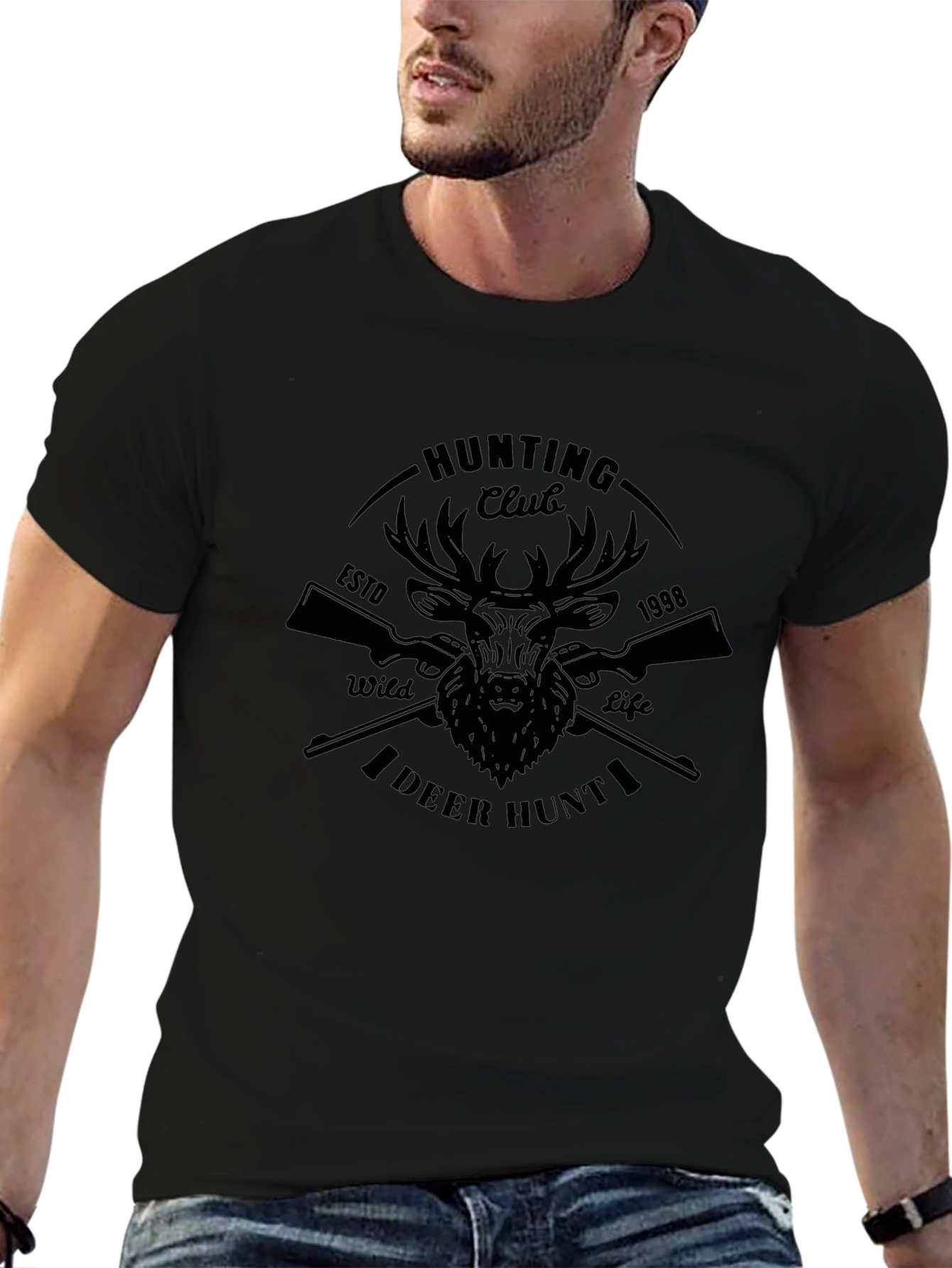 Hunting Club Deer Hunt Graphic T-Shirt