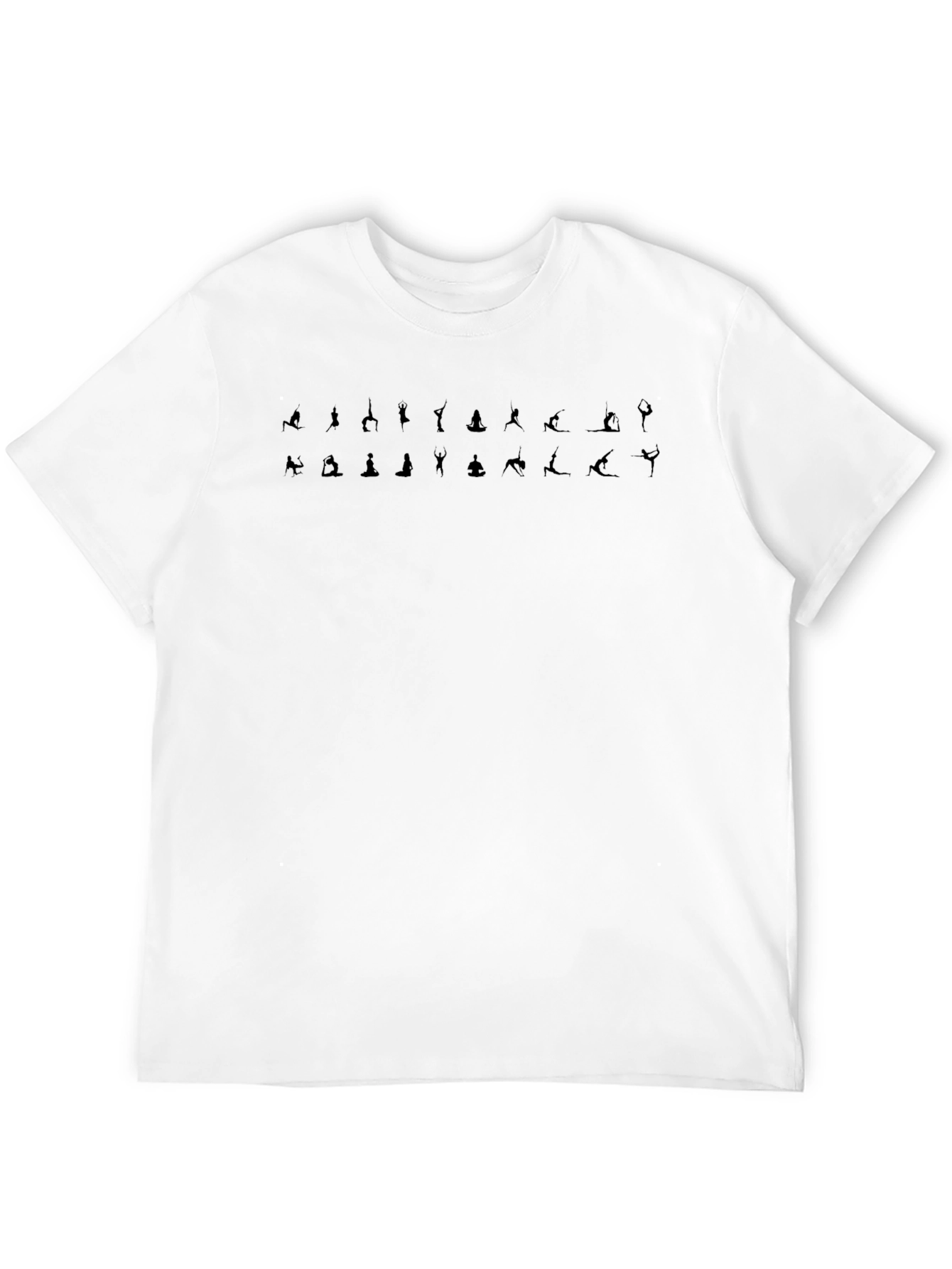 Yoga Pose Black Graphic Tee - Mens Relaxed Fit